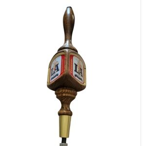 Vintage LA Beer Anheuser Busch Tap Handle Pull Wooden Brown
